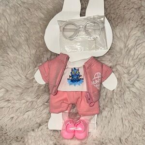 Huntrix Labubu Doll Outfit Set- Derp Tiger Kpop demon hunters - w/ shoes,glasses